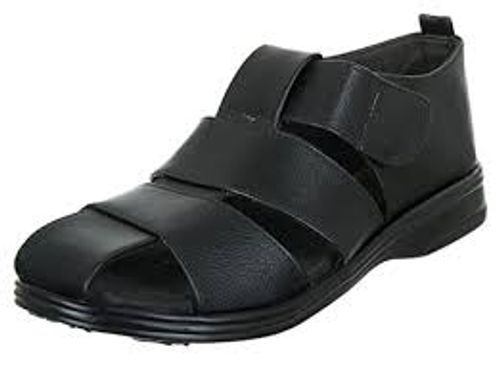 Fabric Mens Black Sandals