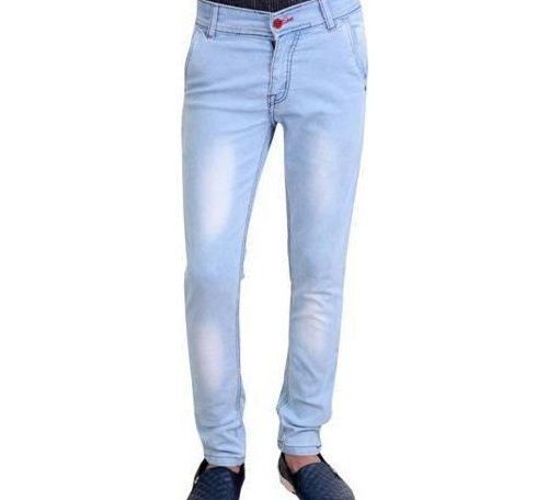 Mens Long-Lasting Stretchable Washed Straight Regular Fit Denim Jeans