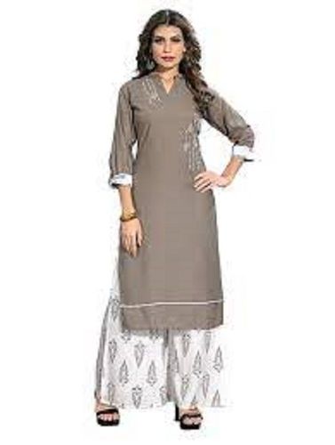 Women 3/4 Sleeves Comfortable And Breathable Light Weight Beautiful Kurti
