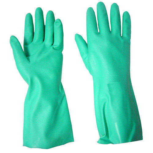 Green Chemical Resistant Rubber Sterilized Health-Care Recyclable Disposable Gloves 