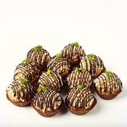 Black Delicious Tasty Soft Buttery Flavor Rich Chocolate Badam Butterscotch Burfi