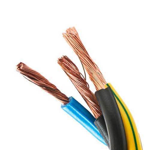 Black Fireproof Safe And Secure Four Core Flexible Copper Cable