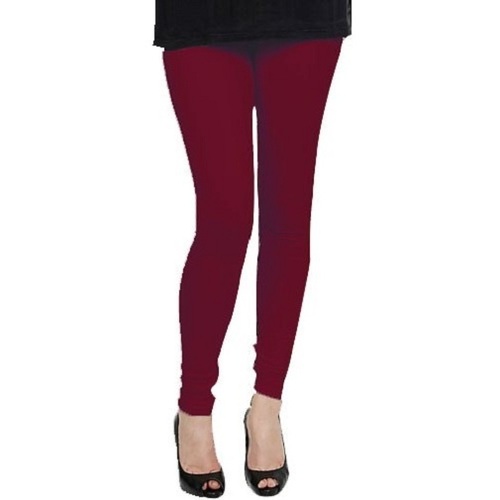 महिलाओं के लिए इंडियन मैरून प्लेन कॉटन लेगिंग्स