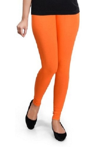 महिलाओं के लिए इंडियन ऑरेंज प्लेन कॉटन लेगिंग्स