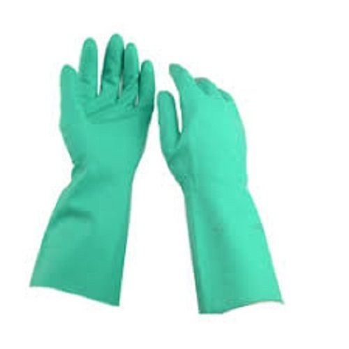 Rubber Light Weight And Full Finger Protection Mint Green Hand Gloves For Industrial