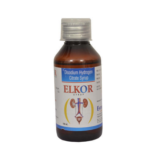 Liquid Medicine Used To Gout And Kidney Stones Alkalizer Elkor Syrup Bottle 