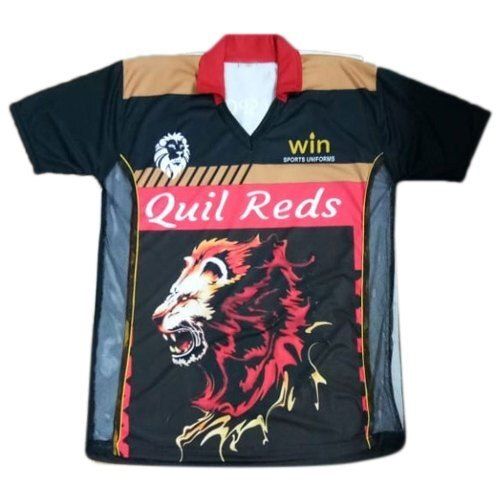 Quick Dry Short Sleeves Black Printed Polyester Sport T Shirt Gender: Boy