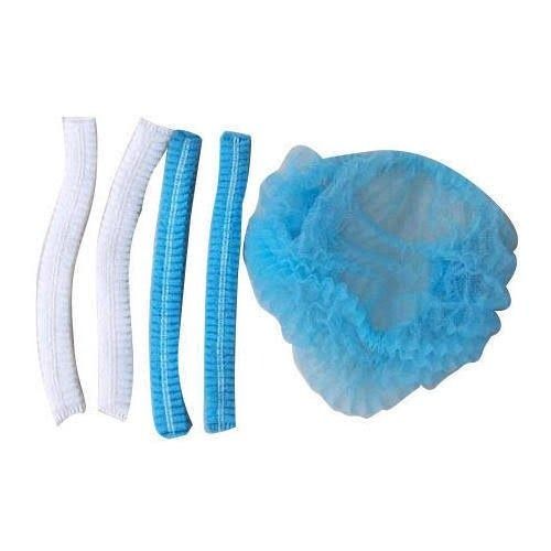 Recyclable Blue And White Non Woven Disposable Bouffant Cap For Surgical Length: 12 Mm Millimeter (Mm)