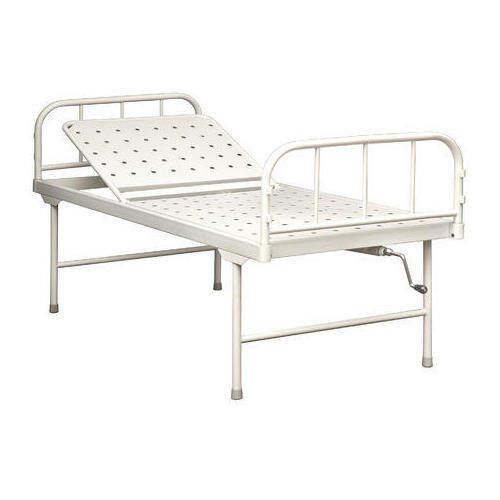 1 Castors Foldable Stainless Steel Paint Coated Semi Fowler Bed For Hospitals Use 