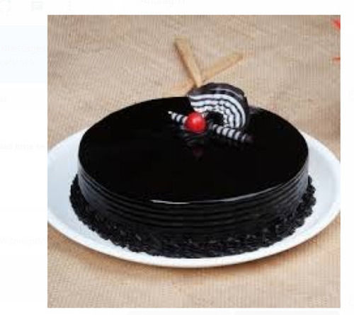 100% Fresh And Pure Filled Real Dark Chocolate Round Birthday Cake With Cherry Fat Contains (%): 20 Grams (G)