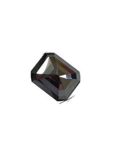 5 Carat Sparkling Black Emerald Moissanite Diamond, VVS1