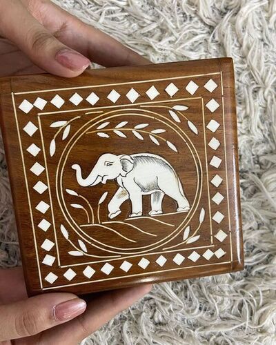 Ring Decorative Dark Brown Wooden Jewelry Packaging Boxes For Keeping Jewelry