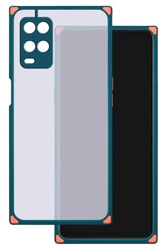 Scratch And Resistant Light Weight White And Green Mobile Back Cover - Silicone, Slim Fit, Flexible Material | Shock Absorbing Protection, Stylish Design