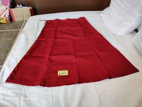 Indian Women Daily Wear Breathable And Light Weight Plain Cotton Red Petticoat