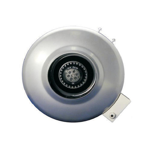 Grey 50 Watt 220 Volt Stainless Steel Wall Mounted Round Electric Inline Fan