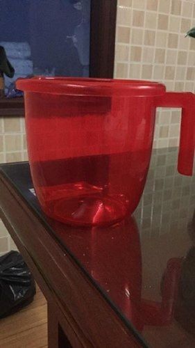 High Strength Long Lasting And Durable Plain Red Plastic Mug With Handle Cavity Quantity: Single Pieces