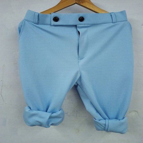 Ziggurat Light Blue PlainSolid Regular Fit Linen Pants For Men