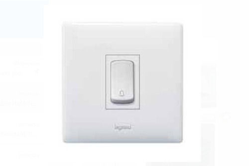 Polycarbonate Ip54 Protection 10 Ampere White Modular Door Bell Switch  Mechanical Life: 1 Years