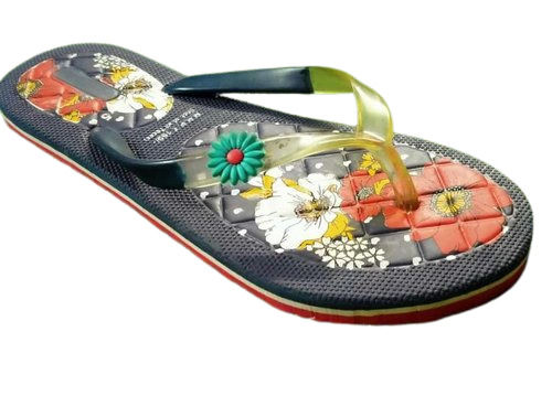 Stylish Designed Comfortable Quality Material Ladies Multi Colour Canvas Tropical Flats Slipper 