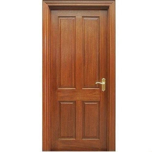 Brown 6.7X3.5 Feet 30 Mm Thick Eco Friendly Plain Interior Wooden Door