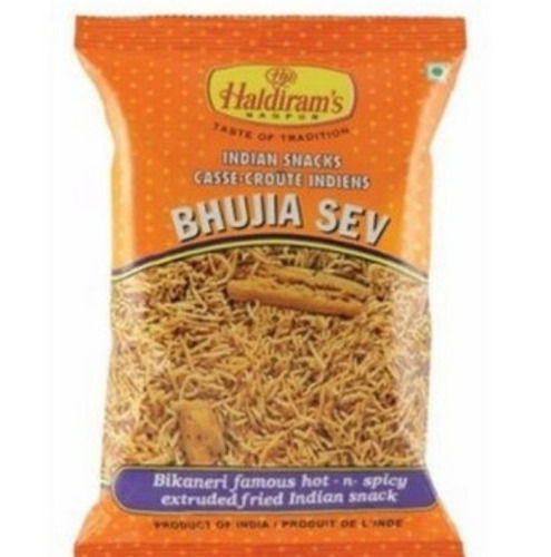 Fresh And Pure Haldirams Bhujia Sev Namkeen Hot And Spicy Fried Indian Snacks Grade: Food Grade