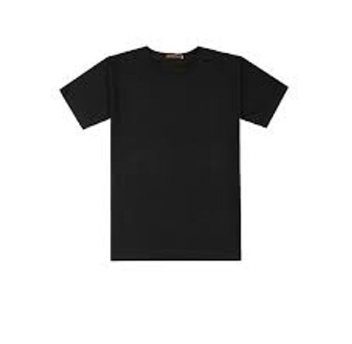 Half Sleeve And Round Neck Plain Black Cotton Mens Round Neck T-Shirt  Age Group: 18-25