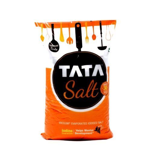 Hygienically Packed Healthy Pure Refined White Tata Salt, Packet Of 1 Kg