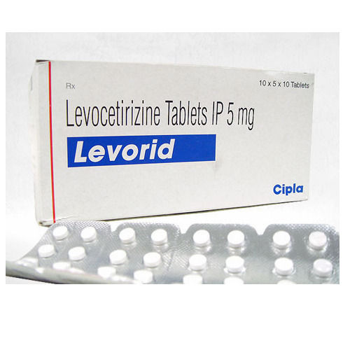 Levorid 5 Mg Levocetirizine Antihistamines Tablet, 10X5X10 Blister Pack General Medicines