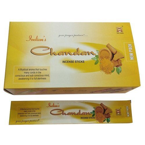 Long Lasting Aromaric Premium Sandal (Chandan) Incense Stick, 8 Inches Burning Time: 35-40 Minutes