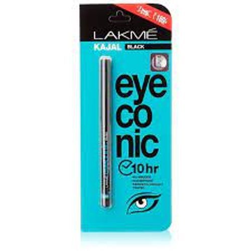 Water Proof Smudge Proof Lasts Up To 22 Hrs Deep Black Lakme Eyeconic Kajal Recommended For: Eye