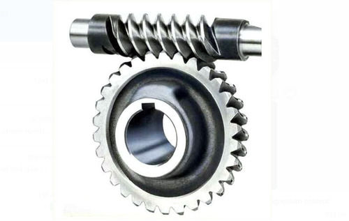 Silver Worm Shaft, Stainless Steel Material, Galvanized Surface, For Gear Drive System 