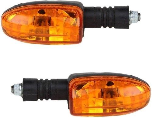 7 Inch Orange And Black Color Shock Proof And Waterproof Two Wheeler Side Indicator, Plastic Material