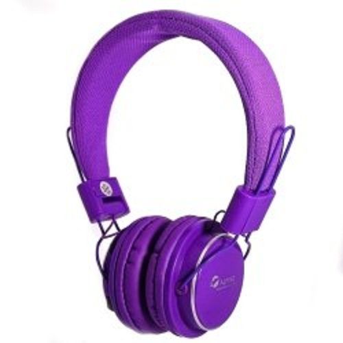 Adjustable Headband Lightweight Purple Wired Computer Headphone  Size: Small