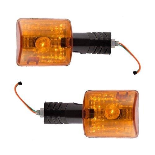 Plastic Black And Orange Color Two Wheeler Side Indicator Set, For Two Wheeler 