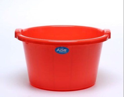 Ppcp Lightweight And Solid Strong Simple Plain Red Plastic Tub For Home Use 