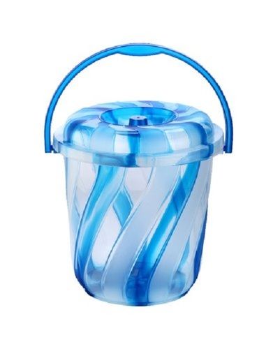 Pvc Long Durable Strong And Light Weight Blue And White Plastic Spiral Bucket, 3 Ltr