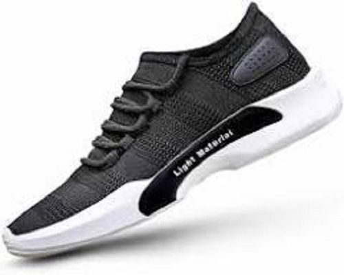 Light Weight Men Comfortable Breathable Stylish Cool For Daily Wear Black Sports Sneakers Shoes