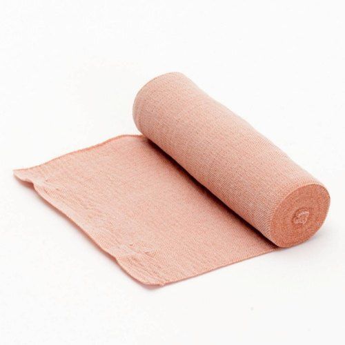 Safety Strong Easy To Apply And Remove 100% Cotton Light Orange Crepe Bandage 