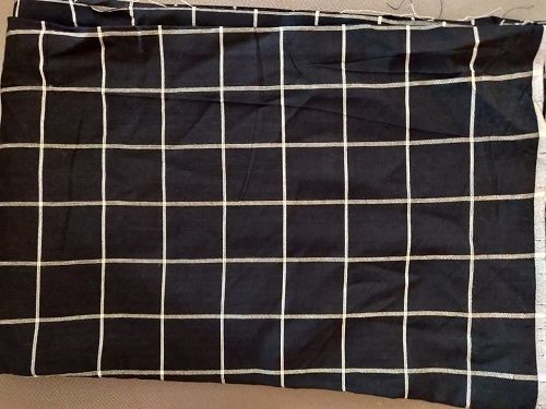 Washable Black Cotton Rayon Yarn Dyed Fabric, For Garments, Width 52 Inches