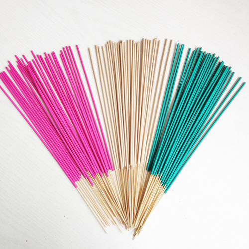 Eco Friendly Chemical And Charcoal Free Lightweight Round Colorful Incense Sticks