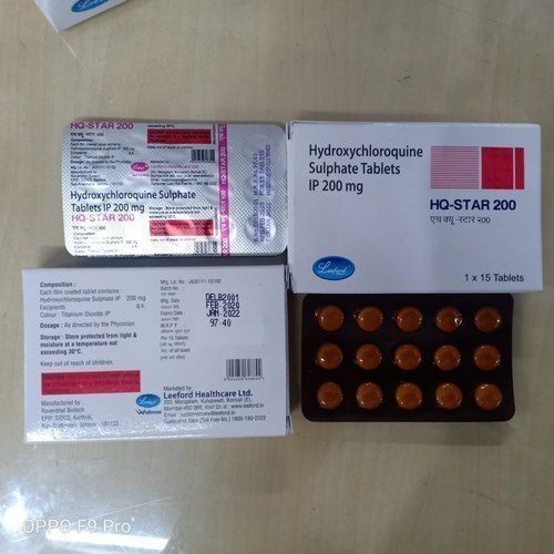 HQ-Star 200 MG Hydroxychloroquine Sulphate Tablet, 1x15 Blister Pack