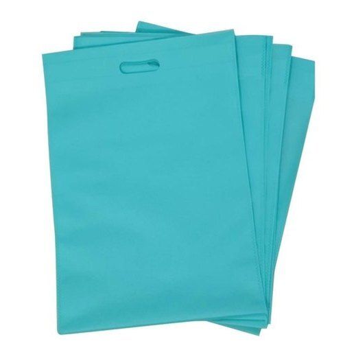 Plain Sky Blue D Cut Non Woven Bag For Multi Purpose Uses