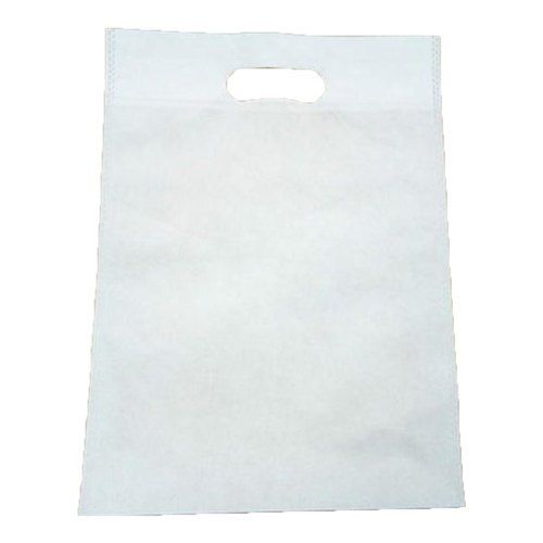  5 Kg वज़न वहन क्षमता वाला प्लेन सफ़ेद D कट नॉन वोवन बैग 