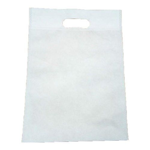 Plain White D Cut Non Woven Bag With 5 Kg Weight Bearing Capacity Bag Size: 10X14 Inch