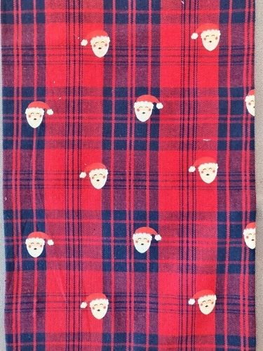 Red And Blue Checked Dye Unstitch Cotton Fabric, For Garments Uses, Width 52 Inches