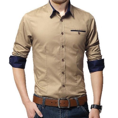 Quick Dry Brown Full Sleeve Cotton Casual Shirt 