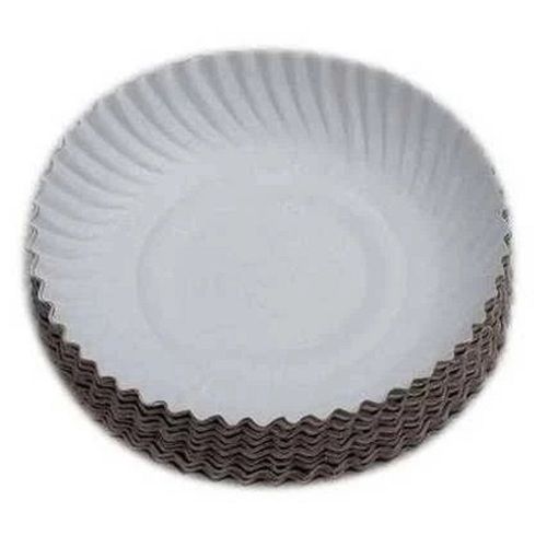 10 Inches Plain Round Shape Paper Plate Disposable Plates For Party And Events With White Color