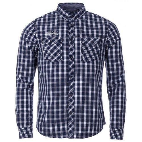 Breathable Skin Friendly Wrinkle Free Men Blue Casual Checked Full Sleeves Shirt  Age Group: Above 18