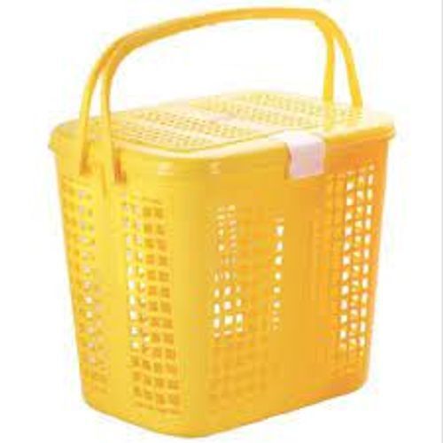 Yellow Multipurpose Trendy Shopping Multi-Utility Storage Bin Shelf Basket Cum Picnic Basket (Yellow)