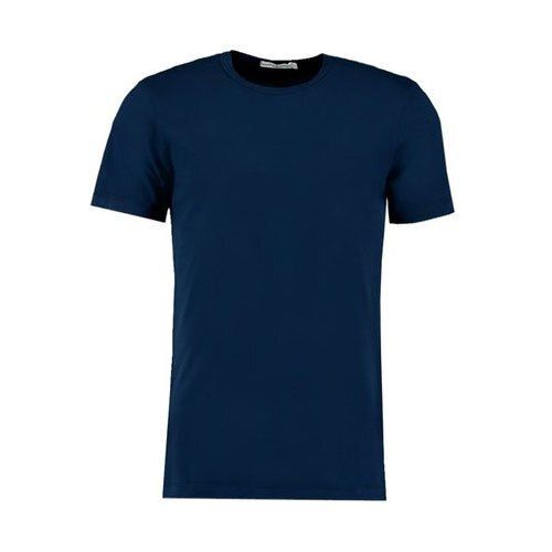 Plain Half Sleeve Navy Blue Round Neck Wrinkle Free Cotton T-Shirts For Mens Gender: Male